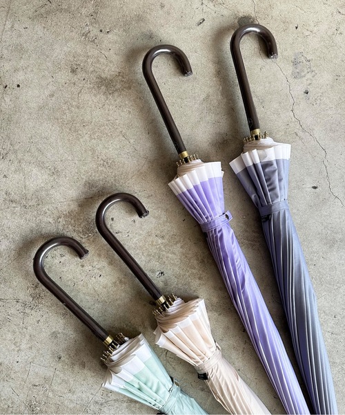 COMMON WARE（コモンウェアー）の「NT:16本骨バイカラー 耐風 アンブレラ　長傘（長傘・レディース・ネイビー/ラベンダー/ピンクベージュ/ライトグレー/グレイッシュベージュ/ミント/ライラック・FREE）」の17枚目の写真