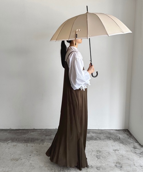 COMMON WARE（コモンウェアー）の「NT:16本骨バイカラー 耐風 アンブレラ　長傘（長傘・レディース・ネイビー/ラベンダー/ピンクベージュ/ライトグレー/グレイッシュベージュ/ミント/ライラック・FREE）」の21枚目の写真