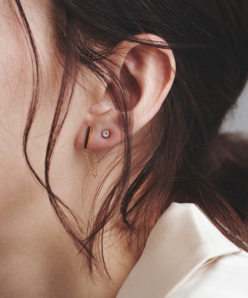 9ban（キューバン）の「【9ban】キューバン/ Shining　pierce（ピアス（両耳用）・レディース・ゴールド・FREE）」の5枚目の写真