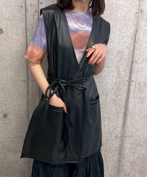 byYOUANCE | ノーカラーリボンベスト(ベスト)