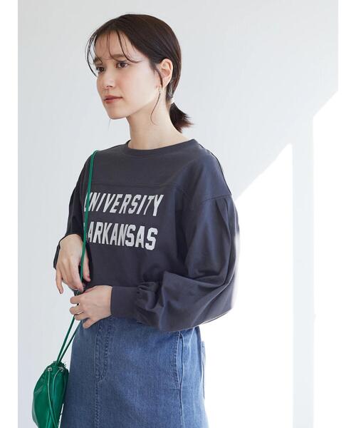 RAY CASSIN FAVORI（レイカズンフェバリ）の「・RAY CASSIN ロゴptタックロンT（Tシャツ/カットソー・レディース・イエロー/グリーン/チャコールグレー/オフホワイト・FREE）」の19枚目の写真