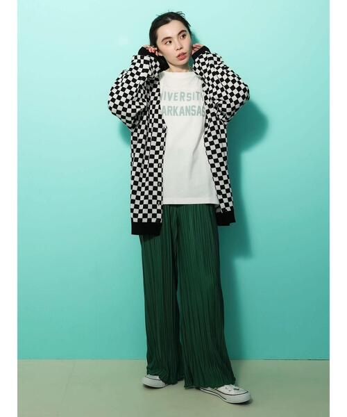 RAY CASSIN FAVORI（レイカズンフェバリ）の「・RAY CASSIN ロゴptタックロンT（Tシャツ/カットソー・レディース・イエロー/グリーン/チャコールグレー/オフホワイト・FREE）」の21枚目の写真