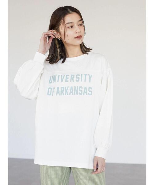 RAY CASSIN FAVORI（レイカズンフェバリ）の「・RAY CASSIN ロゴptタックロンT（Tシャツ/カットソー・レディース・イエロー/グリーン/チャコールグレー/オフホワイト・FREE）」の2枚目の写真