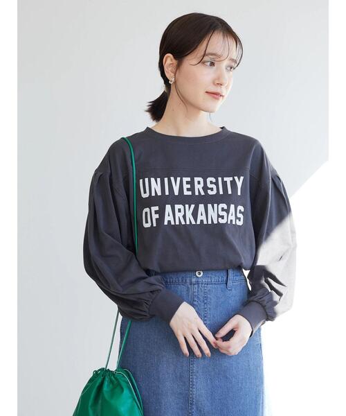 RAY CASSIN FAVORI（レイカズンフェバリ）の「・RAY CASSIN ロゴptタックロンT（Tシャツ/カットソー・レディース・イエロー/グリーン/チャコールグレー/オフホワイト・FREE）」の3枚目の写真