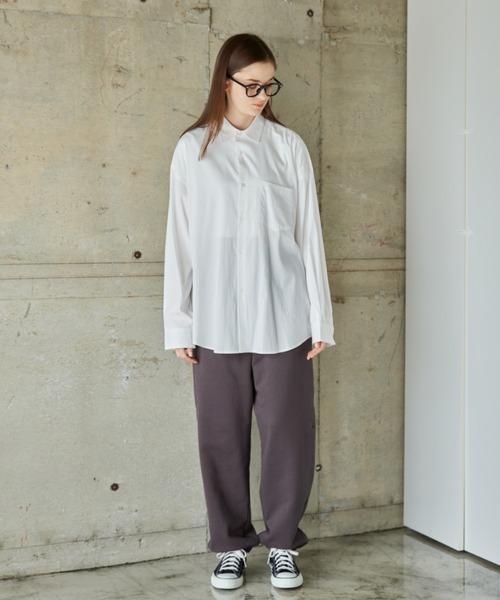 flaner(フラネ)の「Loose assort regular collar shirt/ルーズアソートレギュラーカラーシャツ(シャツ/ブラウス・レディース・ホワイト/サックスブルー/ストライプ/ブラック/イエロー/ライトグレー・MEDIUM/LARGE)」の7枚目の写真