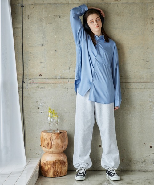 flaner(フラネ)の「Loose assort regular collar shirt/ルーズアソートレギュラーカラーシャツ(シャツ/ブラウス・レディース・ホワイト/サックスブルー/ストライプ/ブラック/イエロー/ライトグレー・MEDIUM/LARGE)」の14枚目の写真