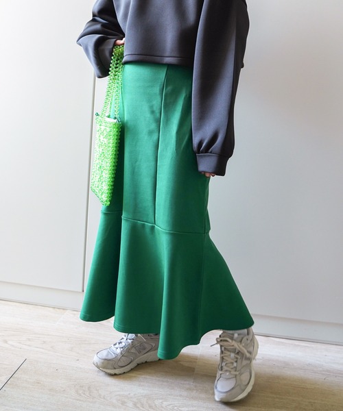 VENCEEXCHANGE（ヴァンスエクスチェンジ）の「マーメイドロングスカート（スカート・レディース・ブラック/ライトグレー/グリーン・M）」の6枚目の写真