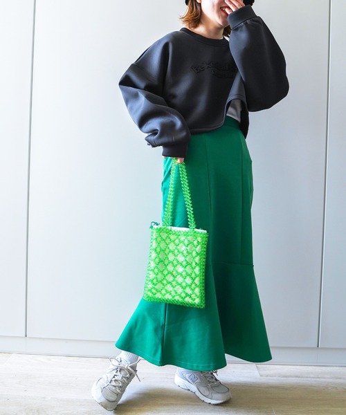 VENCEEXCHANGE（ヴァンスエクスチェンジ）の「マーメイドロングスカート（スカート・レディース・ブラック/ライトグレー/グリーン・M）」の11枚目の写真