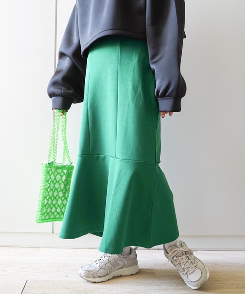 VENCEEXCHANGE（ヴァンスエクスチェンジ）の「マーメイドロングスカート（スカート・レディース・ブラック/ライトグレー/グリーン・M）」の13枚目の写真