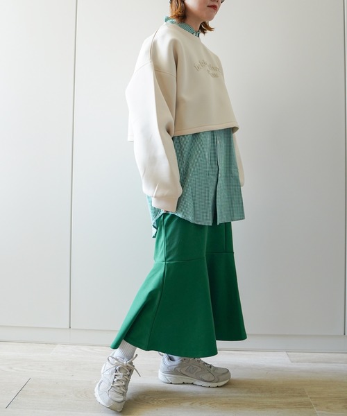 VENCEEXCHANGE（ヴァンスエクスチェンジ）の「マーメイドロングスカート（スカート・レディース・ブラック/ライトグレー/グリーン・M）」の16枚目の写真