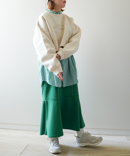 VENCEEXCHANGE（ヴァンスエクスチェンジ）の「マーメイドロングスカート（スカート・レディース・ブラック/ライトグレー/グリーン・M）」の17枚目の写真