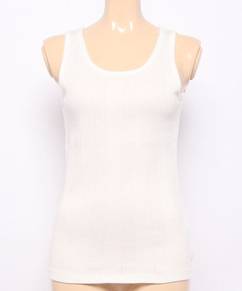 LOWRYS FARM（ローリーズファーム）の「ランダムテレコタンク　267045（タンクトップ・レディース・ホワイト/パープル/グレー/グリーン・FREE）」の8枚目の写真