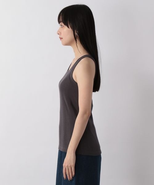 LOWRYS FARM（ローリーズファーム）の「ランダムテレコタンク　267045（タンクトップ・レディース・ホワイト/パープル/グレー/グリーン・FREE）」の12枚目の写真