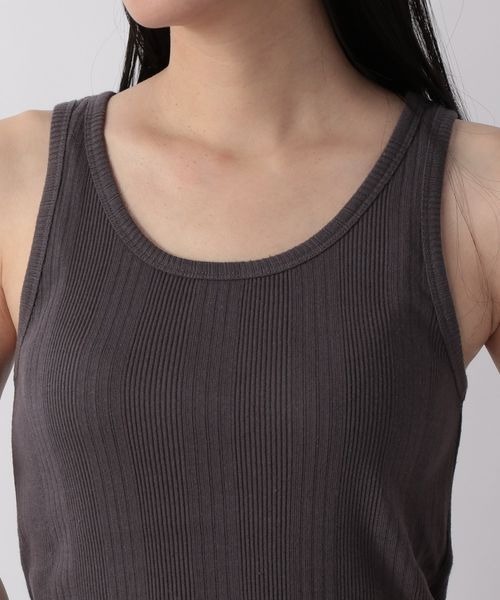 LOWRYS FARM（ローリーズファーム）の「ランダムテレコタンク　267045（タンクトップ・レディース・ホワイト/パープル/グレー/グリーン・FREE）」の14枚目の写真