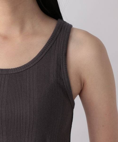 LOWRYS FARM（ローリーズファーム）の「ランダムテレコタンク　267045（タンクトップ・レディース・ホワイト/パープル/グレー/グリーン・FREE）」の15枚目の写真