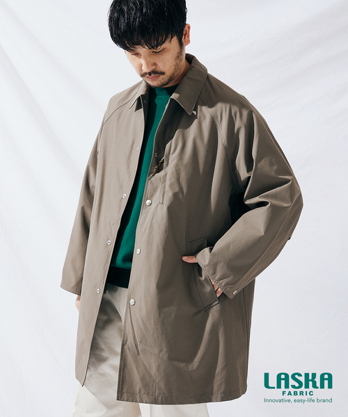 JOURNAL STANDARD(ジャーナルスタンダード)の「【LASKA FABRIC / ラスカ】サイロ オーバーサイズ コート(ステンカラーコート・メンズ・ネイビー/グレー/ブラウン系その他・MEDIUM/LARGE/X-LARGE)」の18枚目の写真