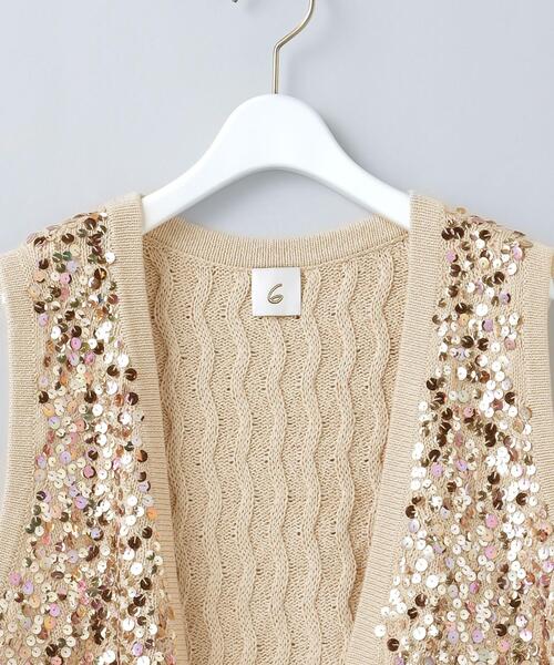 6（ロク）の「＜6(ROKU)＞SEQUINS VEST/ベスト（ベスト）」 - WEAR