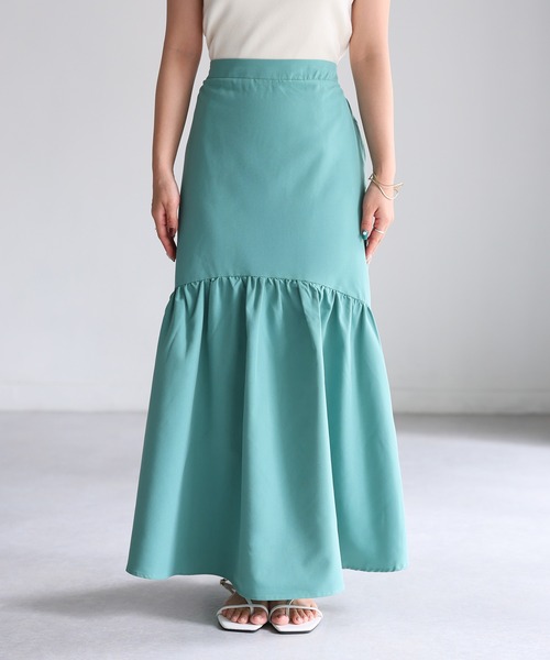 Riberry（リベリー）の「タイプライターマーメイドスカート（スカート・レディース・ライトグレー/グリーン/ネイビー・MEDIUM）」の15枚目の写真