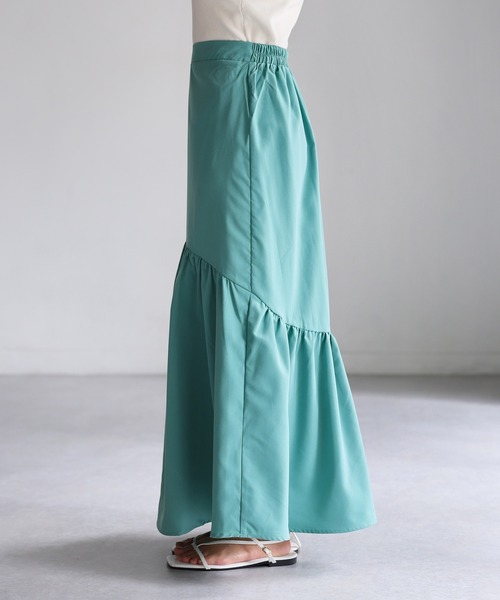 Riberry（リベリー）の「タイプライターマーメイドスカート（スカート・レディース・ライトグレー/グリーン/ネイビー・MEDIUM）」の16枚目の写真