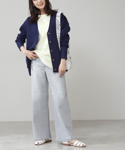 N.(N. Natural Beauty Basic)(エヌエヌナチュラルビューティーベーシック)の「【SOMETHING】LISA WIDE(デニムパンツ・レディース・グレー/ブルー・X-SMALL/SMALL)」の1枚目の写真