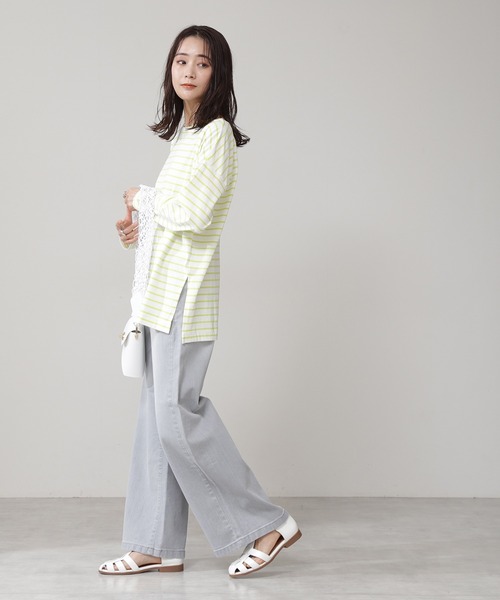 N.(N. Natural Beauty Basic)(エヌエヌナチュラルビューティーベーシック)の「【SOMETHING】LISA WIDE(デニムパンツ・レディース・グレー/ブルー・X-SMALL/SMALL)」の12枚目の写真