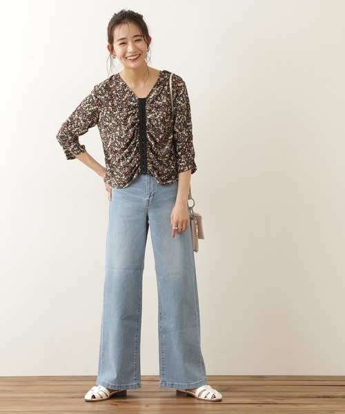 N.(N. Natural Beauty Basic)(エヌエヌナチュラルビューティーベーシック)の「【SOMETHING】LISA WIDE(デニムパンツ・レディース・グレー/ブルー・X-SMALL/SMALL)」の14枚目の写真