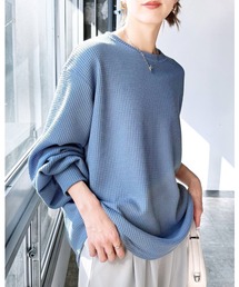 reca | 着回力抜群！ボリュームスリーブワッフルプルオーバー(スウェット)