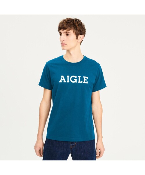 AIGLE(エーグル)の「吸水速乾 グラフィック 半袖Tシャツ(AIGLE)(Tシャツ/カットソー・メンズ・ホワイト/ダークブルー/チャコール・LL/S/M/L)」の8枚目の写真