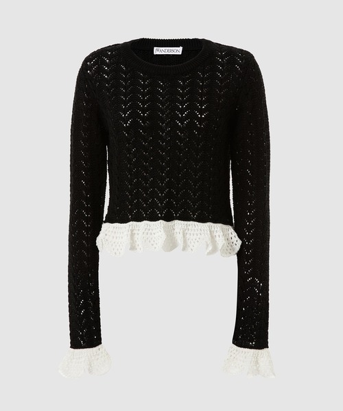 JW Anderson（ジェイダブリューアンダーソン）の「カットソー（Tシャツ/カットソー・レディース・ベージュ系その他/ブラック×ホワイト・S）」の2枚目の写真