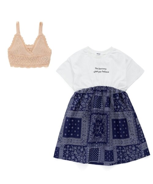 セール】サマーニットセットドッキングワンピース（ワンピース