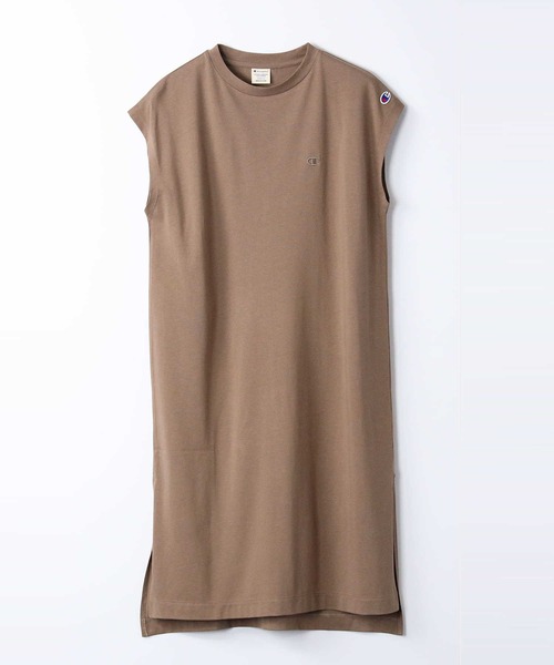 Champion（チャンピオン）の「【Champion】ワンポイントロゴワンピース（ワンピース・レディース・ブラック/キャメル・M/L）」の5枚目の写真