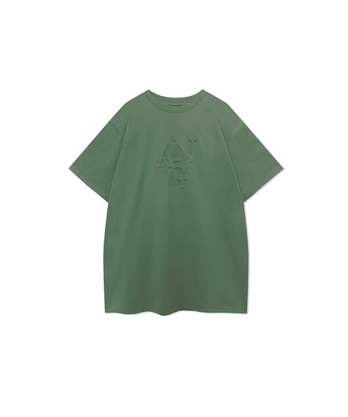 ANDGEEBEE（アンジービー）の「UNISEX エンボスロゴTシャツ（Tシャツ/カットソー・レディース・グリーン/オートミール・MEDIUM）」の12枚目の写真
