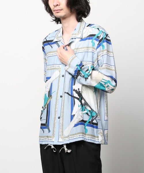 Azuma.(アズマ)の「Azuma. KIDS-RETURN×RYOJI YAMADA SCARF SHIRT (22H-SH-02)(シャツ/ブラウス・メンズ・ブルー/オレンジ/ブラック・0)」の3枚目の写真
