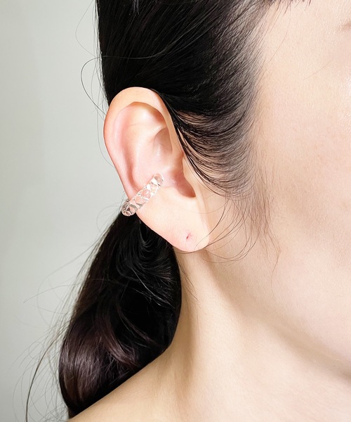 gargle（ガーグル）の「gargle ガーグル : クラフトガラス Cネジリ　イヤーカフ（イヤーカフ・レディース・クリア・FREE）」の5枚目の写真