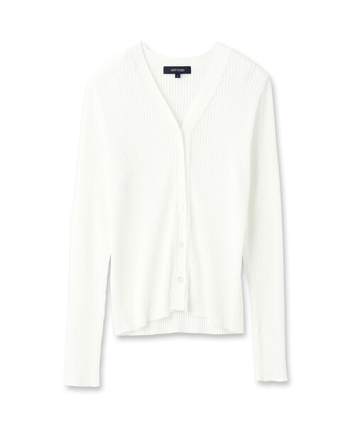 UNTITLED（アンタイトル）の「◆【アンサンブル】リブニットカーディガン（カーディガン/ボレロ・レディース・オフホワイト/ブルー/ブラック/マスタード・04/02/00/44/48）」の5枚目の写真