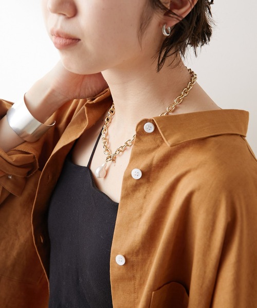 Omekashi（オメカシ）の「バロックパールチェーンネックレス（ネックレス・レディース・ゴールド・ONE SIZE）」の12枚目の写真