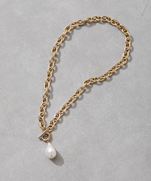 Omekashi（オメカシ）の「バロックパールチェーンネックレス（ネックレス・レディース・ゴールド・ONE SIZE）」の9枚目の写真
