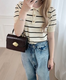 PairPair | ボーダーポロニット(ポロシャツ)