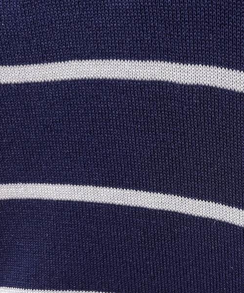 PairPair（ペアペア）の「ボーダーポロニット（ポロシャツ・レディース・ネイビー/アイボリー・フリー）」の11枚目の写真