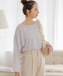 flower | アイスクリームボーダートップ(Tシャツ/カットソー)