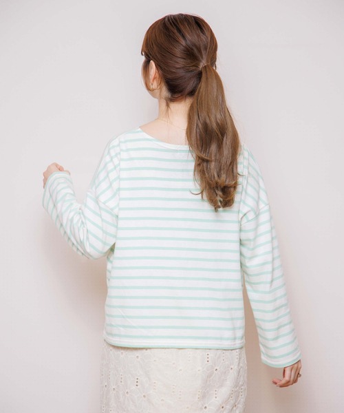 flower（フラワー）の「アイスクリームボーダートップ（Tシャツ/カットソー・レディース・パープル/グレー/カーキ/オレンジ・FREE）」の22枚目の写真