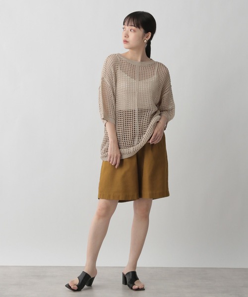 LOWRYS FARM（ローリーズファーム）の「メッシュショートパンツ　277207（その他パンツ・レディース・ブラック/ブラウン/ブルー/アイボリー・FREE）」の9枚目の写真