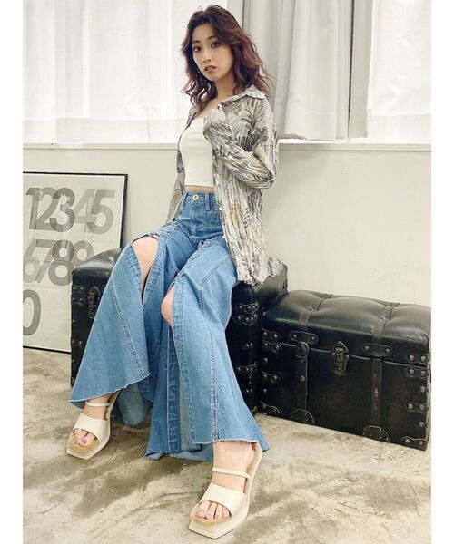 GYDA（ジェイダ）の「スクエアトゥ エコファーサンダル（サンダル・レディース・アイボリー/ブラック・LARGE/MEDIUM/SMALL）」の15枚目の写真