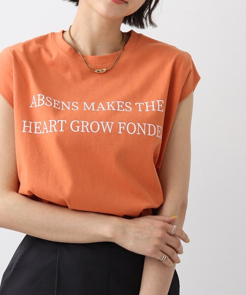 DRESKIP（ドレスキップ）の「◆ロゴフレンチTシャツ（Tシャツ/カットソー・レディース・ライトグレー/ブルー/オレンジ/オフホワイト/グレー系その他・00）」の5枚目の写真