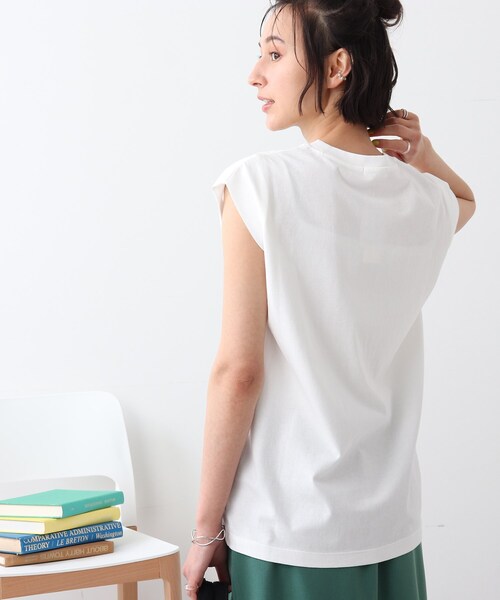 DRESKIP（ドレスキップ）の「◆ロゴフレンチTシャツ（Tシャツ/カットソー・レディース・ライトグレー/ブルー/オレンジ/オフホワイト/グレー系その他・00）」の17枚目の写真