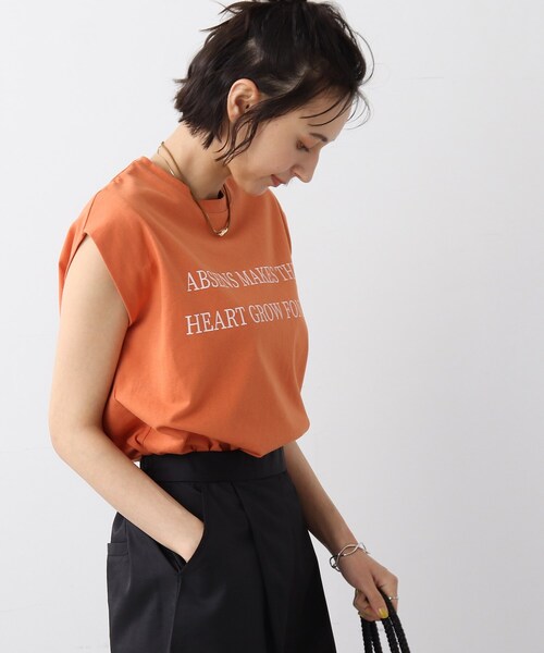 DRESKIP（ドレスキップ）の「◆ロゴフレンチTシャツ（Tシャツ/カットソー・レディース・ライトグレー/ブルー/オレンジ/オフホワイト/グレー系その他・00）」の13枚目の写真