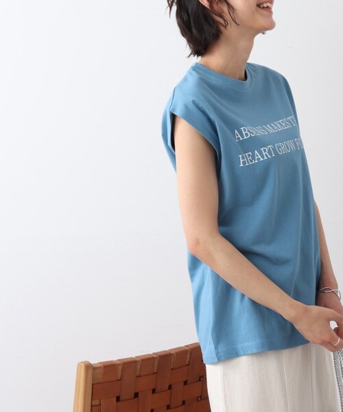 DRESKIP（ドレスキップ）の「◆ロゴフレンチTシャツ（Tシャツ/カットソー・レディース・ライトグレー/ブルー/オレンジ/オフホワイト/グレー系その他・00）」の9枚目の写真