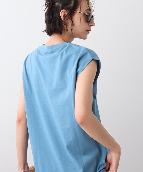 DRESKIP（ドレスキップ）の「◆ロゴフレンチTシャツ（Tシャツ/カットソー・レディース・ライトグレー/ブルー/オレンジ/オフホワイト/グレー系その他・00）」の14枚目の写真