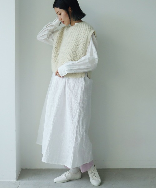 ブランドバッグ 人気ランキング2025 yuni（ユニ ）の「Slub one-piece skipper Cotton/Nylon ワンピース