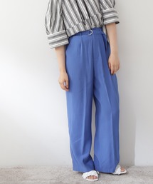 N.（N. Natural Beauty Basic） | ベルト付カラーストレートパンツ(スラックス)